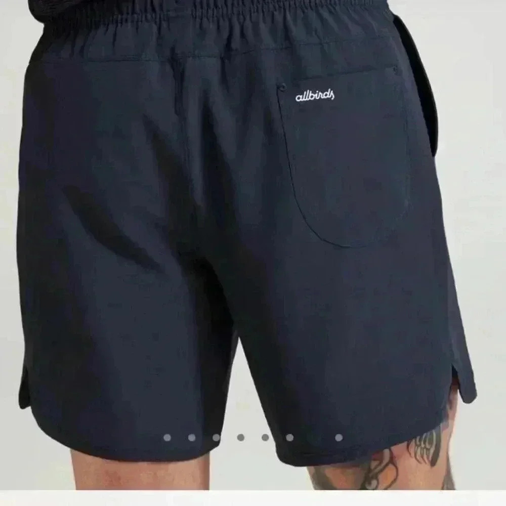 Allbirds Black Natural Wool Blend Run Shorts Men’s Size L - Picture 2 of 9